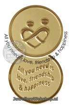 Quoins munt disk QMOZ-01-G Goudkleurig Medium