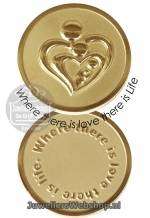 Quoins munt disk QMOZ-02-G Goudkleurig Medium