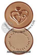 Quoins munt disk QMOZ-02-R Rosekleurig Medium