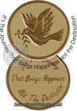 Quoins munt disk QMOZ-08-G Goudkleurig Large