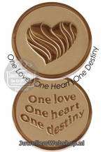 Quoins munt disk QMOZ-09-R Rosekleurig Medium