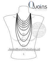 Quoins QK-ER1 ketting rosekleurig 3mm