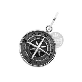 Rebel and Rose Hanger RR-PD018-S Zilver Pendant Compass