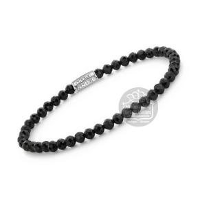 Rebel & Rose Armband RR-40160-S-S Black Glam Rocks Silver 16,5cm