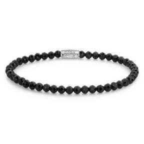 Rebel & Rose Armband RR-40160-S-S Black Glam Rocks Silver 16,5cm