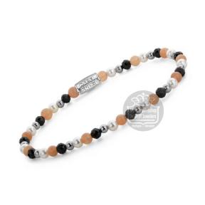 Rebel & Rose Armband RR-40161-S-S Black Glam Rocks Party 16,5cm