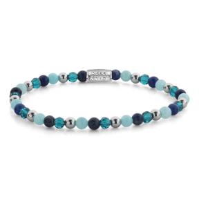 Rebel & Rose Armband RR-40163-S-M Blue Summer Glam Rocks 17,5cm