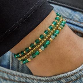 Rebel & Rose Armband RR-40166-G-M Green Morning Glam Rocks 17,5cm