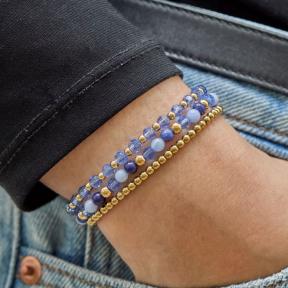 Rebel & Rose Armband RR-40168-G-M Winter Blues Glam Rocks 17,5cm