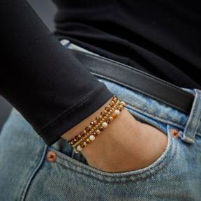 Rebel & Rose Armband RR-40170-G-M Autumn Love Glam Rocks 17,5cm