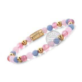 Rebel & Rose Armband RR-60055-G-S Pink Summer Vibes 16,5cm