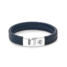 rebel & rose Braided Flat 925 Navy armband RR-L0151-S-M