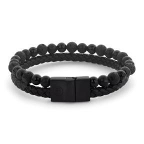 rebel & rose Full Metal Combo 12 mm armband RR-M0057-B-L