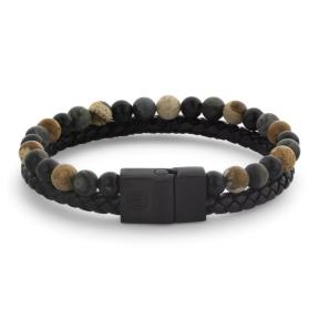 rebel & rose Full Metal Combo 12 mm armband RR-M0059-B-L