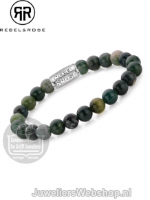 Rebel & Rose armband The Secret Garden RR-80019-S-M 17,5cm groen