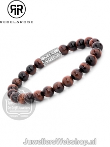 Rebel & Rose Tiger Red Armband RR-80029-S-M