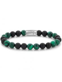 Rebel & Rose armband Matt Malachite Twist RR-80068-S-L 19cm