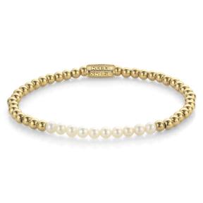 Rebel & Rose Armband RR-40127-G-S Pearl Gem meets Yellow Gold 16,5cm