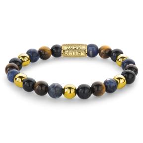 Rebel and Rose RR-80101-G-L Blue Rain Gold Armband 8mm 19cm