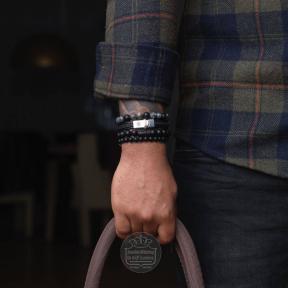 rebel & rose Dual Twisted Black armband rr-l0136-s-m