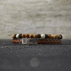 rebel & rose Single Stranded Brown Cognac armband rr-l0145-s-l