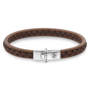 rebel & rose Single Stranded Brown Cognac armband RR-L0156-S-M