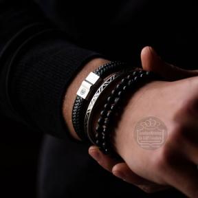 rebel & rose Full Metal Herringbone armband RR-M0019-S-L