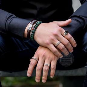 rebel & rose Full Metal Herringbone armband RR-M0022-S-L