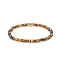 Rebel & Rose Armband RR-40114-G-S Glass Rocks Tiger Gold 16,5cm