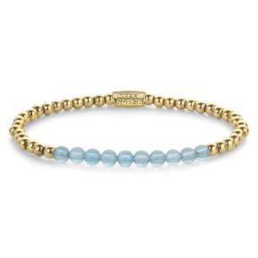 Rebel & Rose Armband RR-40137-G-S Blue Sky meets Yellow Gold 16,5cm