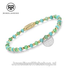 Rebel & Rose Armband RR-40143-G-S Blue Green Adventure 16,5cm