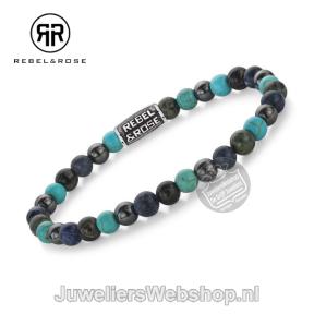 Rebel & Rose Armband Rebel & Rose Armband RR-60132-V-L Blue Nights Vintage 19cm