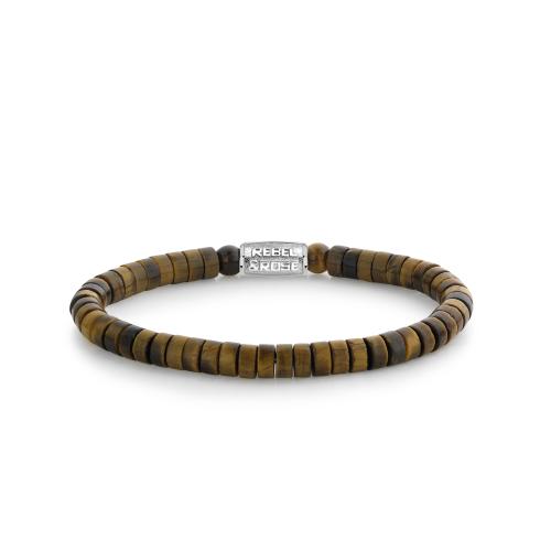Rebel & Rose armband Slices Tiger Lilly RR-60092-S-L 19cm bruin