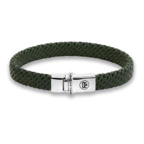 rebel&rose armband woven Green RR-L0180-S-M 17,5