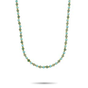Rebel and Rose Necklace Blue Green Adventure 4mm RR-NL046-G-38