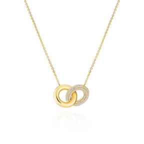 Sif Jakobs Carrara Due Piccolo Necklace SJ-N2477-CZ-YG