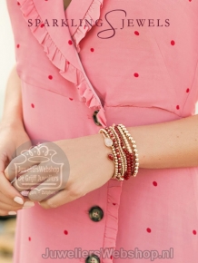 sparkling jewels armband all shine gold saturn 4mm sb-g-4mm-add