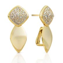 Sparkling Jewels Oorstekers Earring Editions Edge Crystal verguld EAG05-CZ