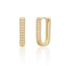 Sparkling Jewels Square Creolen verguld Huggies EAG25