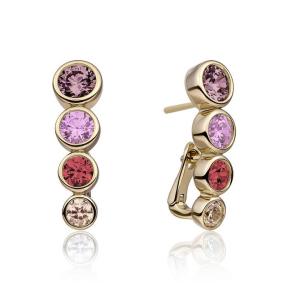 Sparkling Jewels Oorstekers Tube CZ Geel verguld EAG36-MULTI02