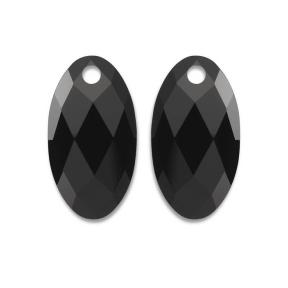 Sparkling Jewels Facet Onyx Ear Leaf EAGEM07-FCLF-L