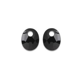 Sparkling Jewels Eardrops Onyx Small Oval EAGEM07-SO