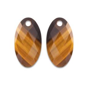 Sparkling Jewels Facet Tiger Eye Ear Leaf EAGEM09-FCLF-L