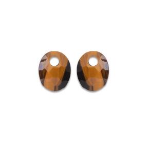 Sparkling Jewels Eardrops Tiger Eye Small Oval EAGEM09-SO