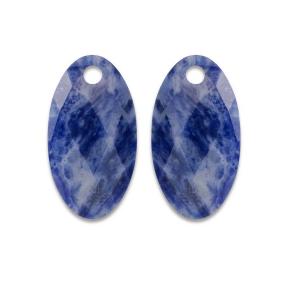 Sparkling Jewels Facet Sodalite Ear Leaf EAGEM20-FCLF-L