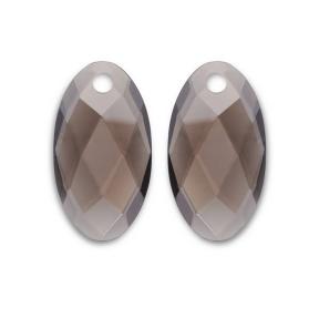 Sparkling Jewels Facet Smoky Quartz Ear Leaf EAGEM23-FCLF-L