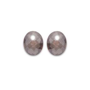 Sparkling Jewels Eardrops Smoky Quartz Twist Oval EAGEM23-SO