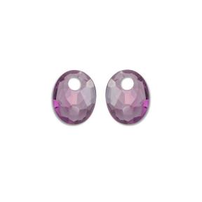 Sparkling Jewels Eardrops Aubergine Quartz Twist Oval EAGEM59-SO