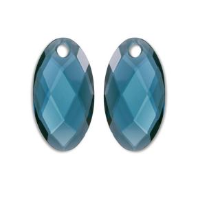 Sparkling Jewels Facet Ocean Topaz Quartz Ear Leaf EAGEM67-FCLF-L