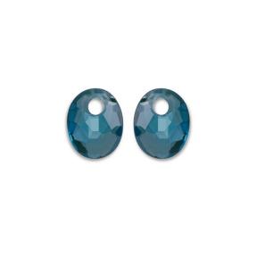 Sparkling Jewels Eardrops Ocean Topaz Quartz Twist Oval EAGEM67-SO